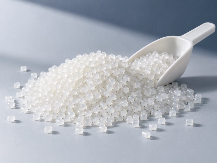 Plastic material pellets